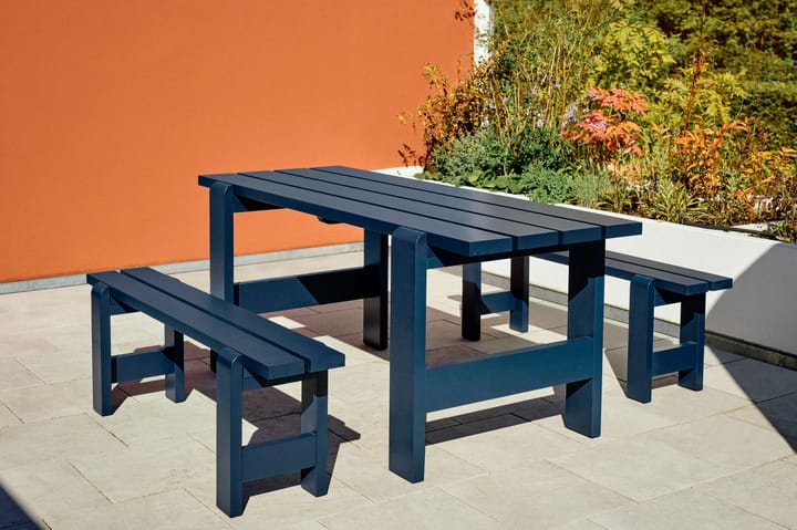 Table Weekday 180x66 cm pin laqué, Steel blue HAY