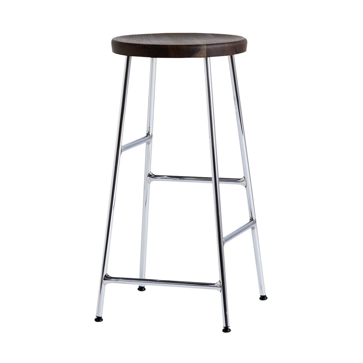 HAY Tabouret de bar Cornet 65 cm Smoked oiled oak-chrome