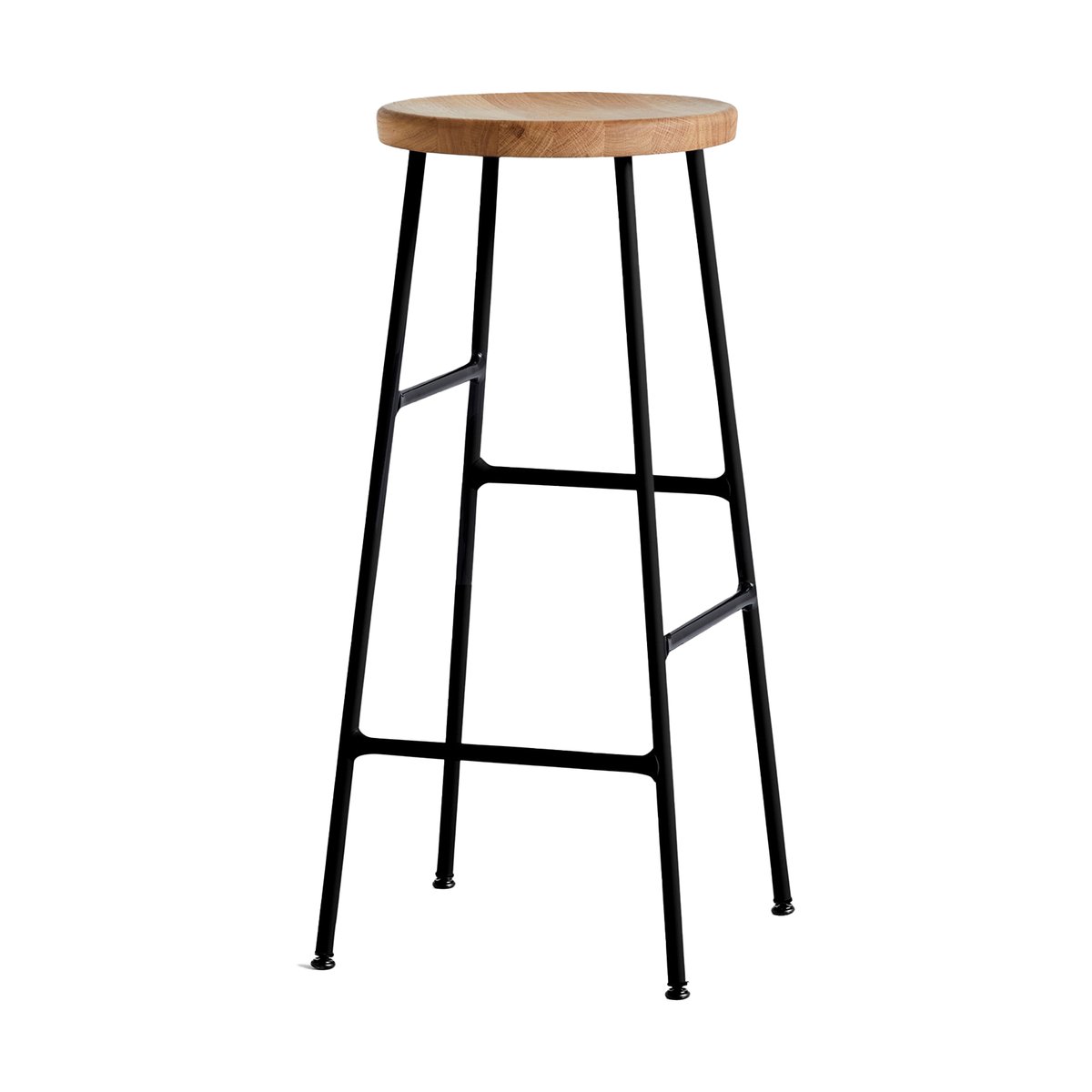 HAY Tabouret de bar Cornet 75 cm Oiled oak-soft black