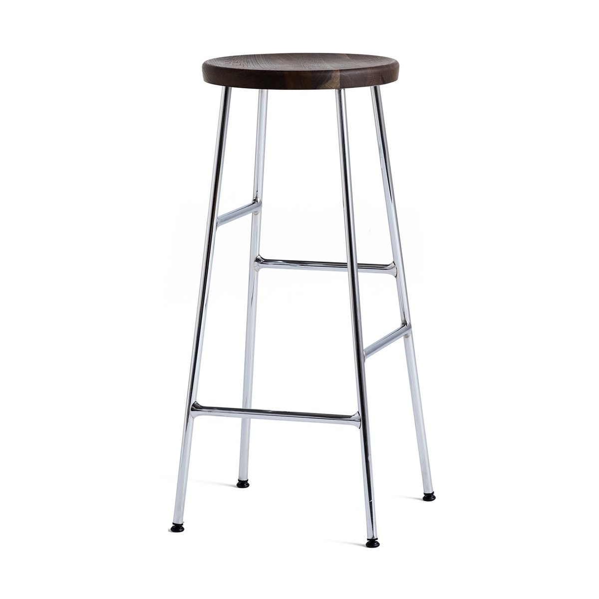 HAY Tabouret de bar Cornet 75 cm Smoked oiled oak-chrome