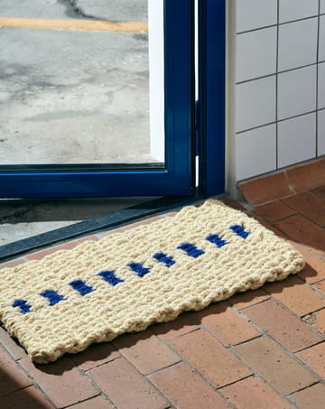 Tapis de porte Coco Dot - White-blue - HAY