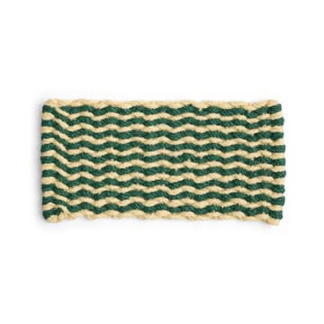 Tapis de porte Coco Stripe Wave - Dark green-white - HAY