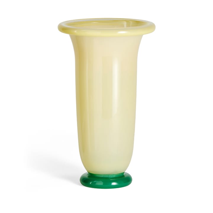 Vase Empire, Large Sand-lemon rim-green base HAY