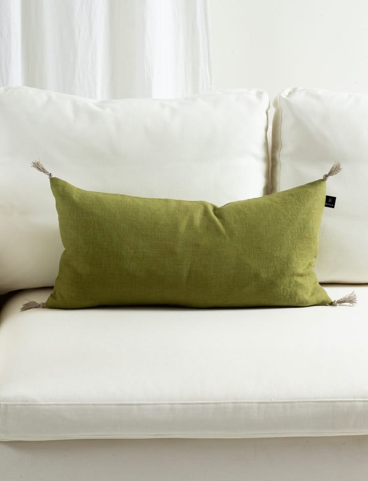 Housse de coussin Sunshine à pompon 30x60 cm, Verdure Himla