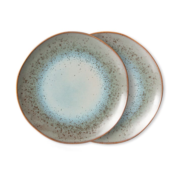 Assiette 70's Ø26 cm lot de 2 - Mineral - HKliving