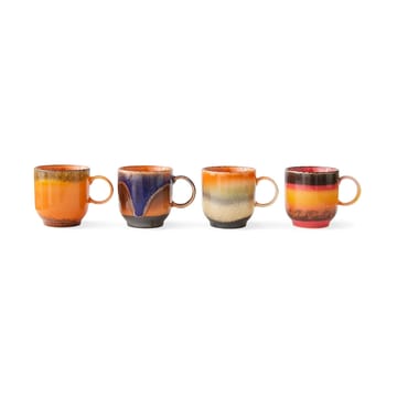 Mug 70's 23 cl, lot de 4 - Brazil - HKliving