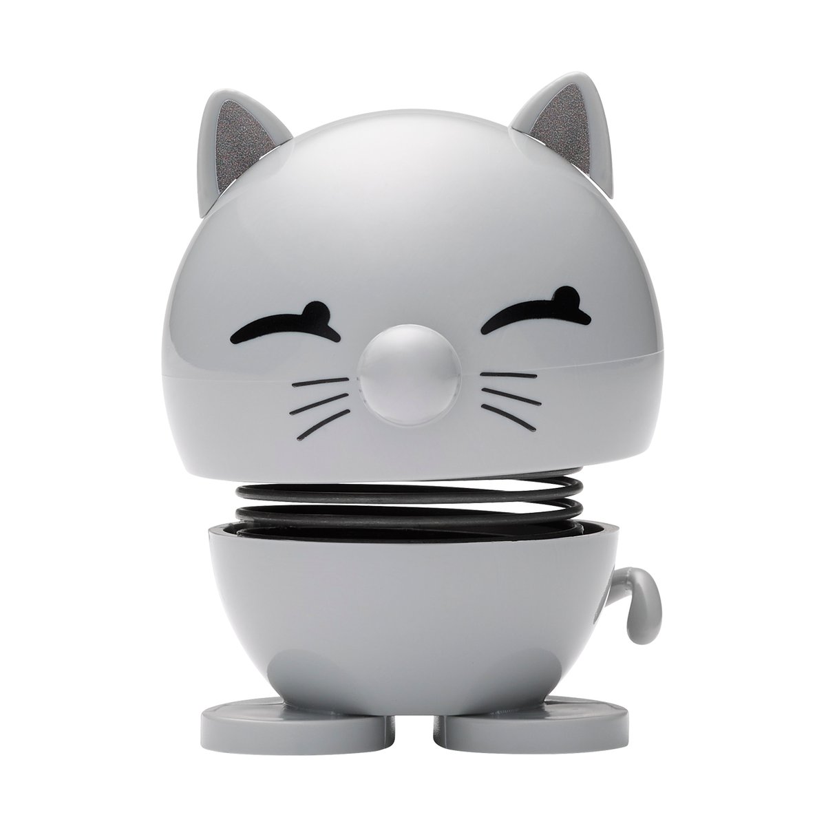 Hoptimist Figurine Cat 7,3 cm Light grey