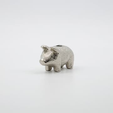 Bougeoir Pig 5 cm - Argent antique - House Doctor