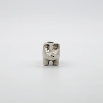 Bougeoir Pig 5 cm - Argent antique - House Doctor