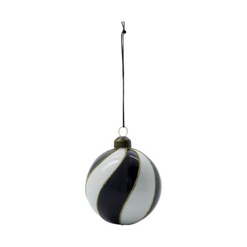 Boule de Noël Coil Ø8 cm, lot de 4 - Noir et blanc - House Doctor