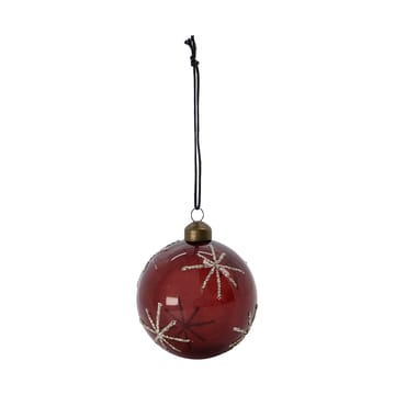 Boule de Noël Star Ø8 cm, lot de 4 - Bordeaux - House Doctor