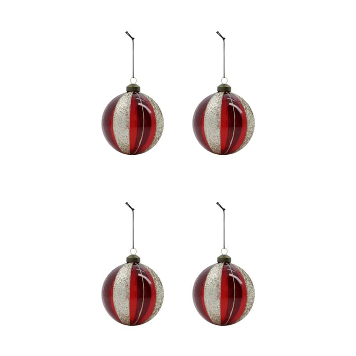 Boules de Noël Multi Ø10 cm 4 pièces, Bordeaux House Doctor