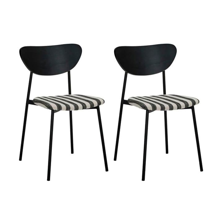 Chaise Must avec assise 2-pack - Noir-blanc - House Doctor