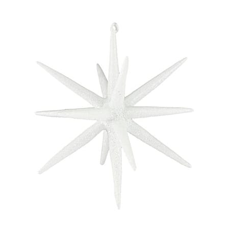 Étoile de sapin Spike Ø12 cm, lot de 4, Laiton blanc à paillettes House Doctor