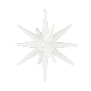 Étoile de sapin Spike Ø7,5 cm lot de 4 - Laiton blanc à paillettes - House Doctor