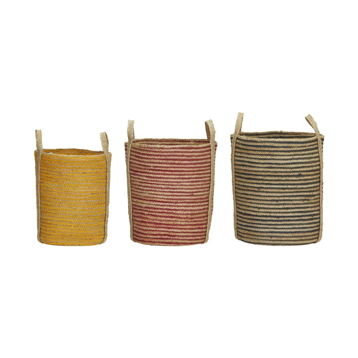 Paniers de rangement Dungi, lot de 3 - Multi - House Doctor