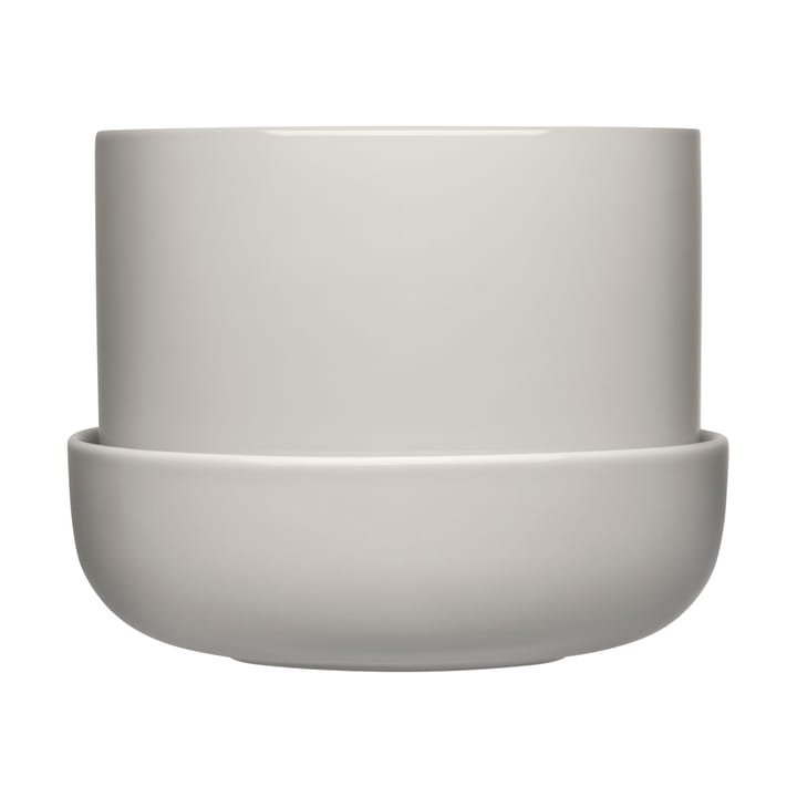 Pot avec soucoupe Nappula Ø17 cm h13 cm - Gris clair - Iittala