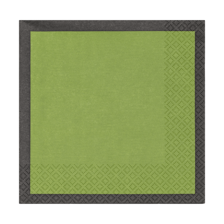 Serviettes Play 33x33 cm lot de 20, Vert mousse-noir Iittala