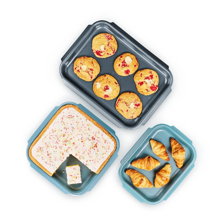 Ensemble de moules à gâteaux Nest bake, 3 pièces, Bleu Joseph Joseph