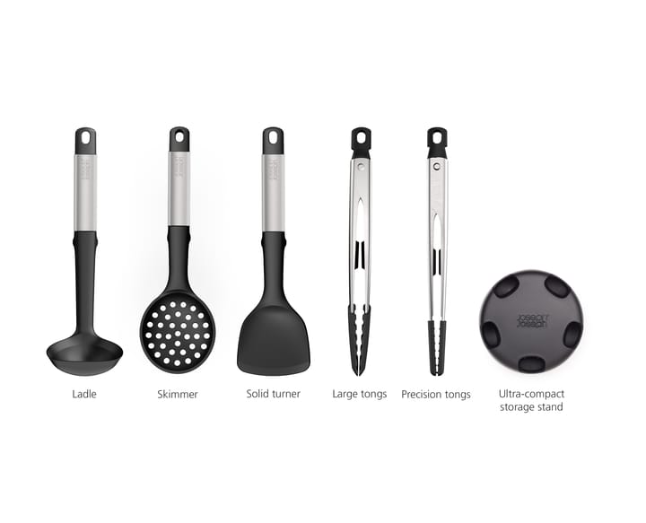 Ustensiles de cuisine Elevate fusion et support, 5 pièces, Silicone Joseph Joseph