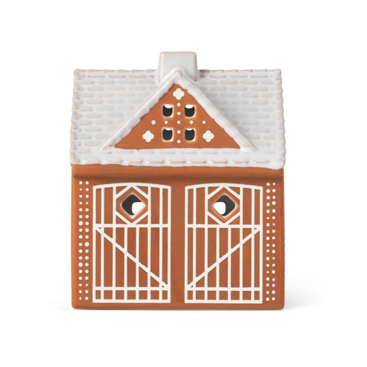 Photophore Gingerbread - Christmas barn 11,5 cm - Kähler