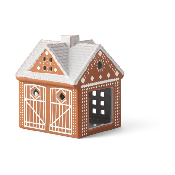 Photophore Gingerbread - Christmas barn 11,5 cm - Kähler