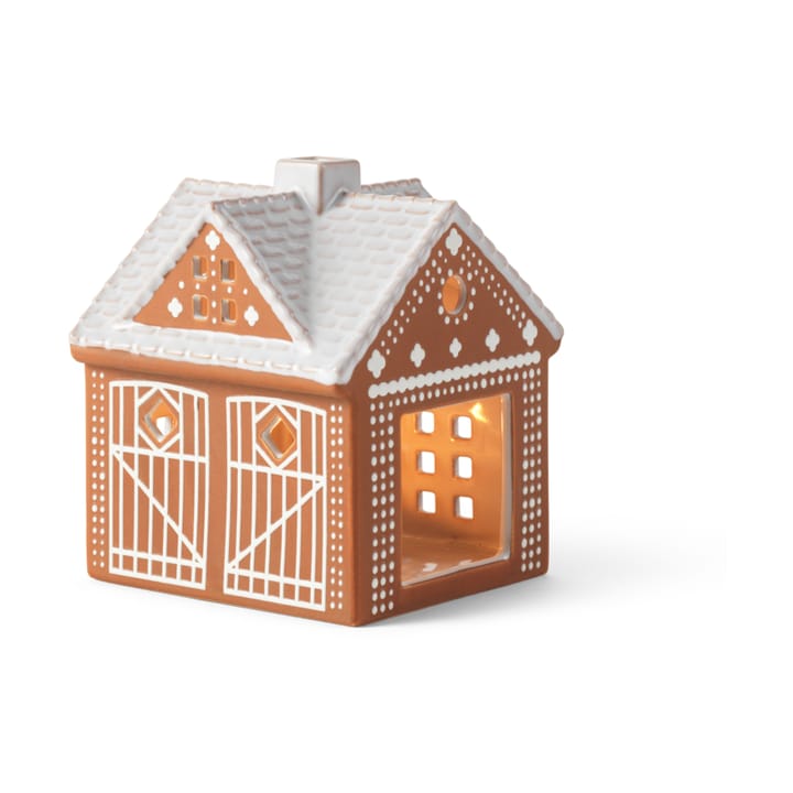 Photophore Gingerbread - Christmas barn 11,5 cm - Kähler