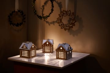 Photophore Gingerbread - Christmas barn 11,5 cm - Kähler