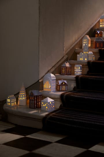 Photophore Gingerbread - Christmas barn 11,5 cm - Kähler