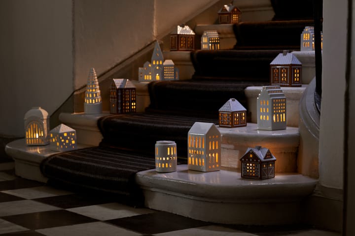 Photophore Gingerbread - Christmas barn 11,5 cm - Kähler