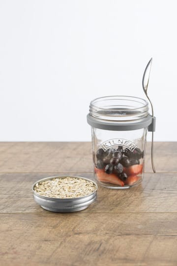 Set de petit-déjeuner bol en verre + cuillère - 0,35 L - Kilner