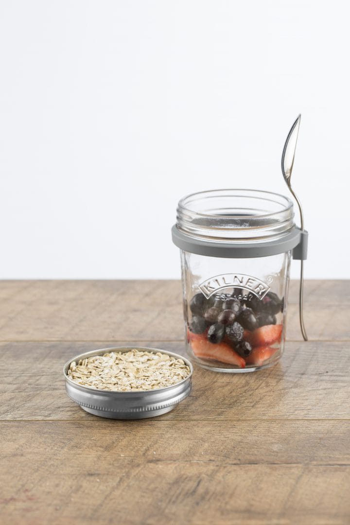 Set de petit-déjeuner bol en verre + cuillère - 0,35 L - Kilner