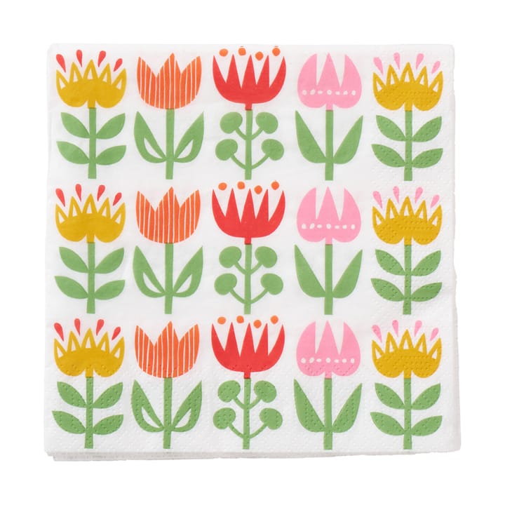 Serviette Tulip 33x33 cm lot de 20 - Multi - Klippan Yllefabrik