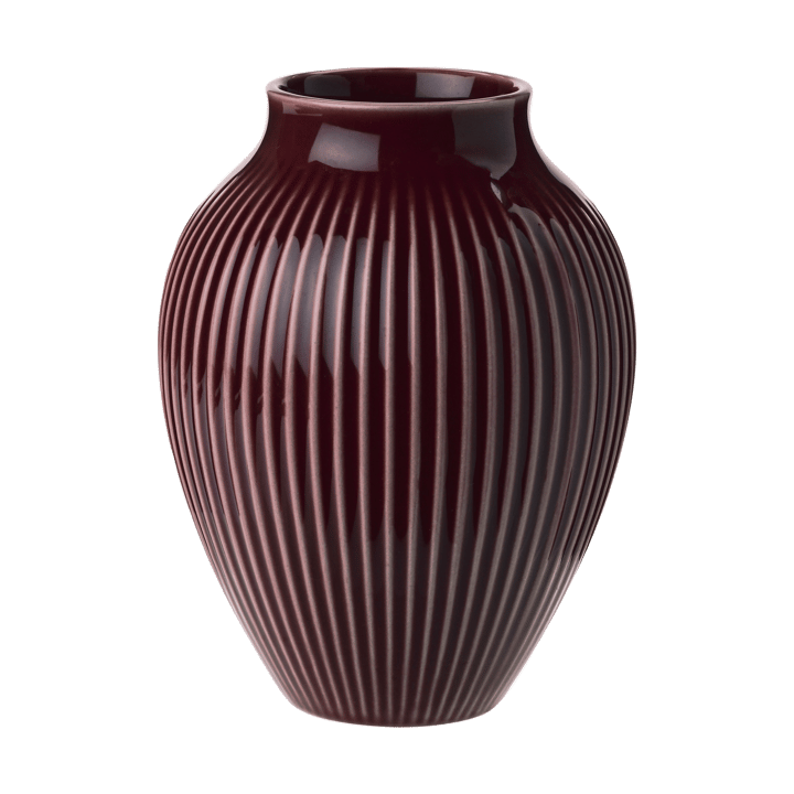 Vase strié Knabstrup 12,5 cm - Baie - Knabstrup Keramik