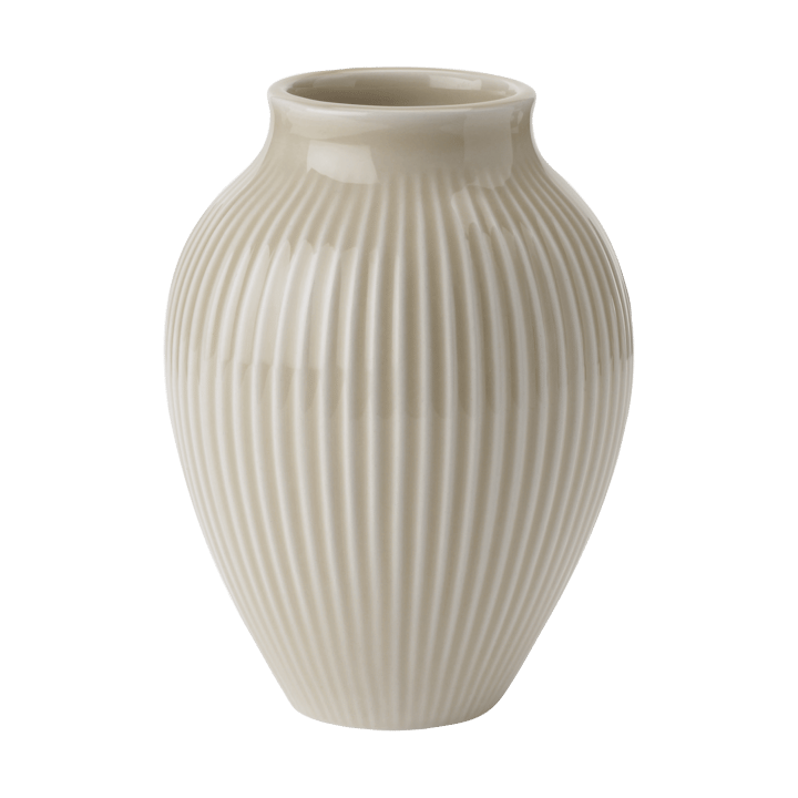 Vase strié Knabstrup 12,5 cm - Ripple sand - Knabstrup Keramik