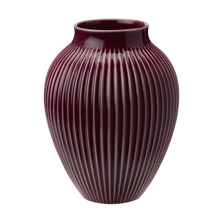 Vase strié Knabstrup 20 cm - Baie - Knabstrup Keramik