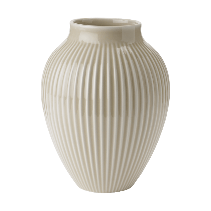 Vase strié Knabstrup 20 cm - Ripple sand - Knabstrup Keramik