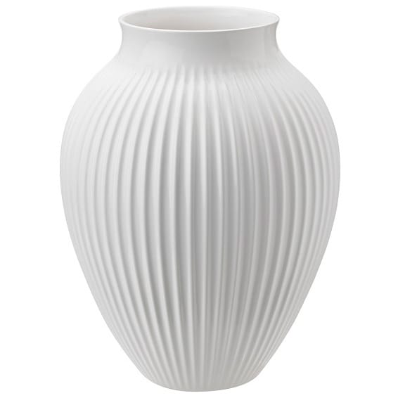 Vase strié Knabstrup 27 cm - Blanc - Knabstrup Keramik