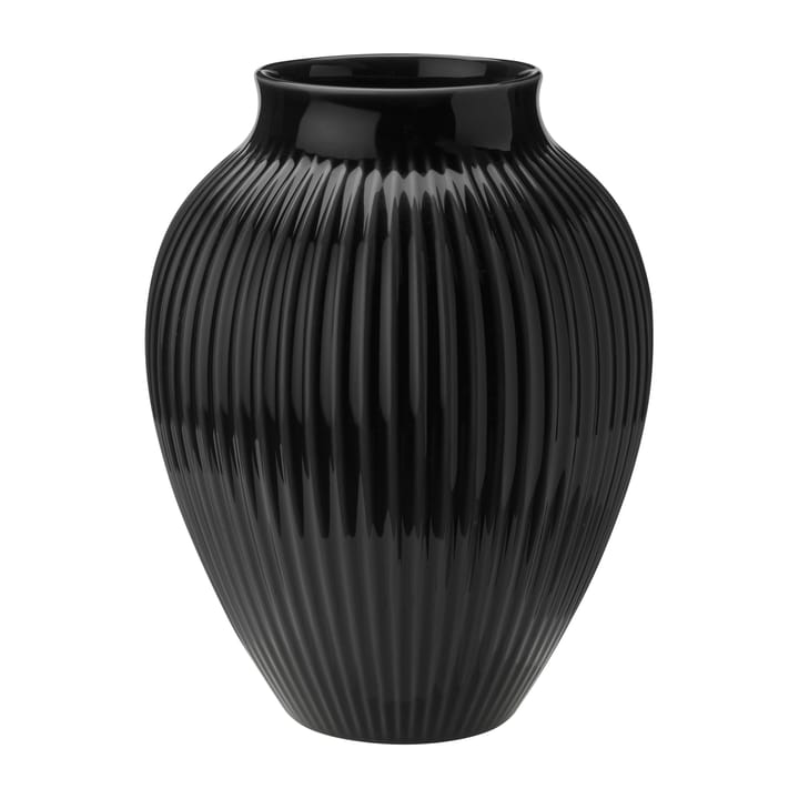 Vase strié Knabstrup 27 cm - Noir - Knabstrup Keramik