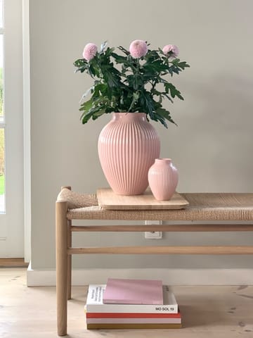 Vase strié Knabstrup 27 cm - Rose - Knabstrup Keramik