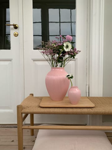 Vase strié Knabstrup 27 cm - Rose - Knabstrup Keramik