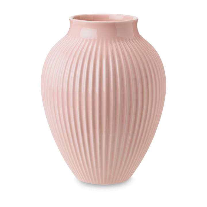 Vase strié Knabstrup 27 cm - Rose - Knabstrup Keramik