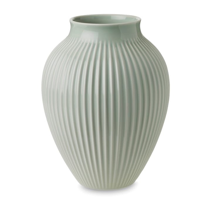 Vase strié Knabstrup 27 cm - Vert menthe - Knabstrup Keramik