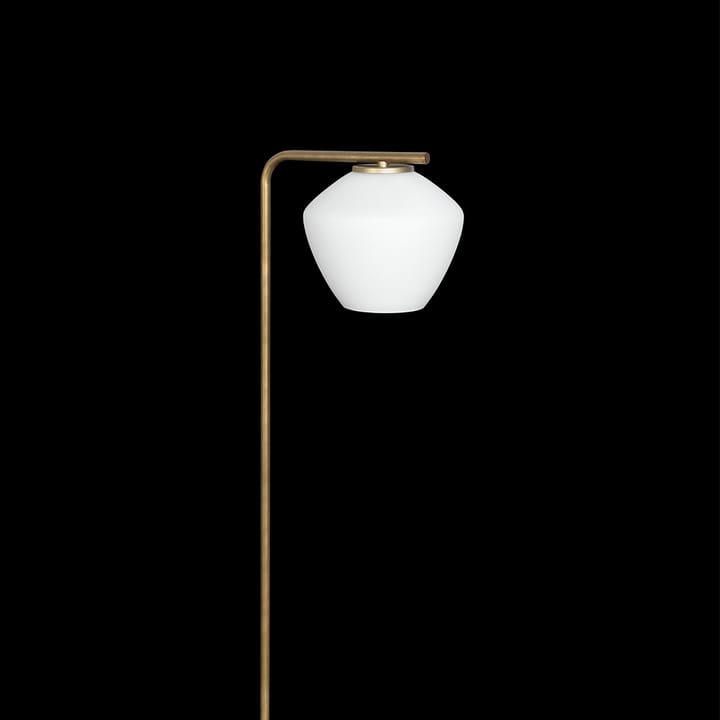 Lampe sur pied DK, laiton brut/blanc mat Konsthantverk