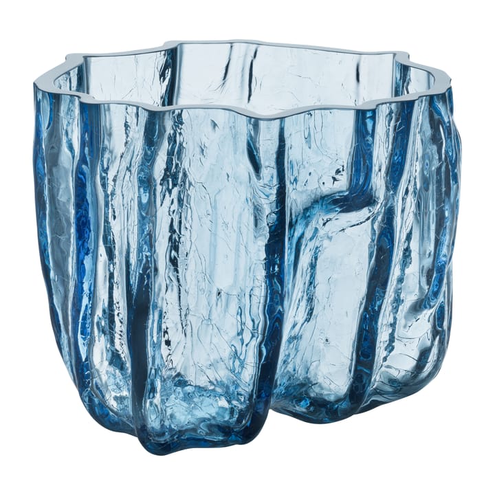 Vase Crackle se 17,5 cm - Verre rond - Kosta Boda