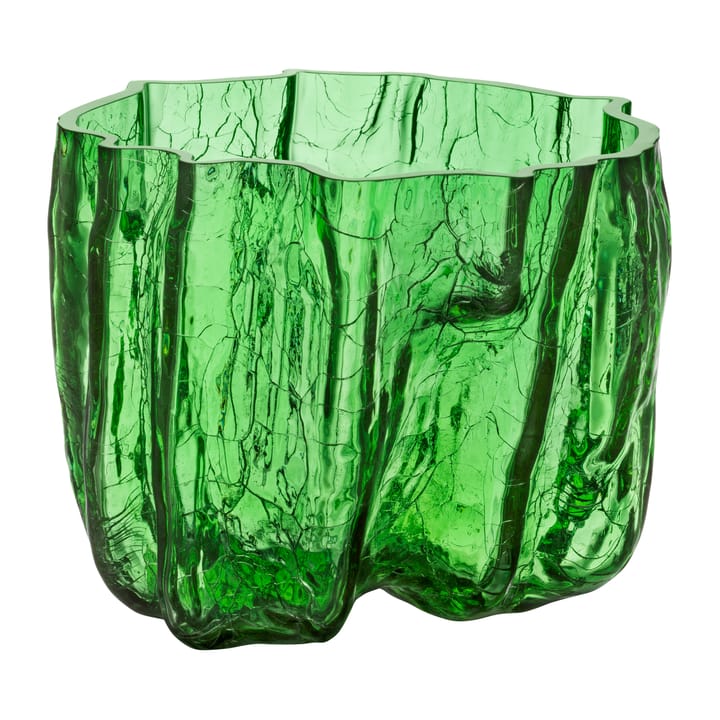 Vase Crackle se 17,5 cm - Vert - Kosta Boda