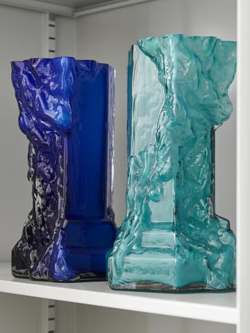 Vase Rocky Baroque 35 cm - Bleu profond - Kosta Boda