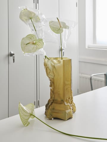 Vase Rocky Baroque 35 cm - Olive - Kosta Boda