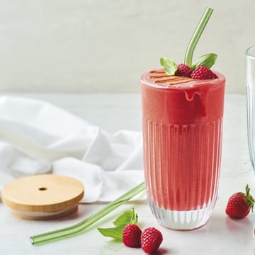 Verre à smoothie Ouessant avec couvercle et paille 43 cl - Transparent - La Rochère