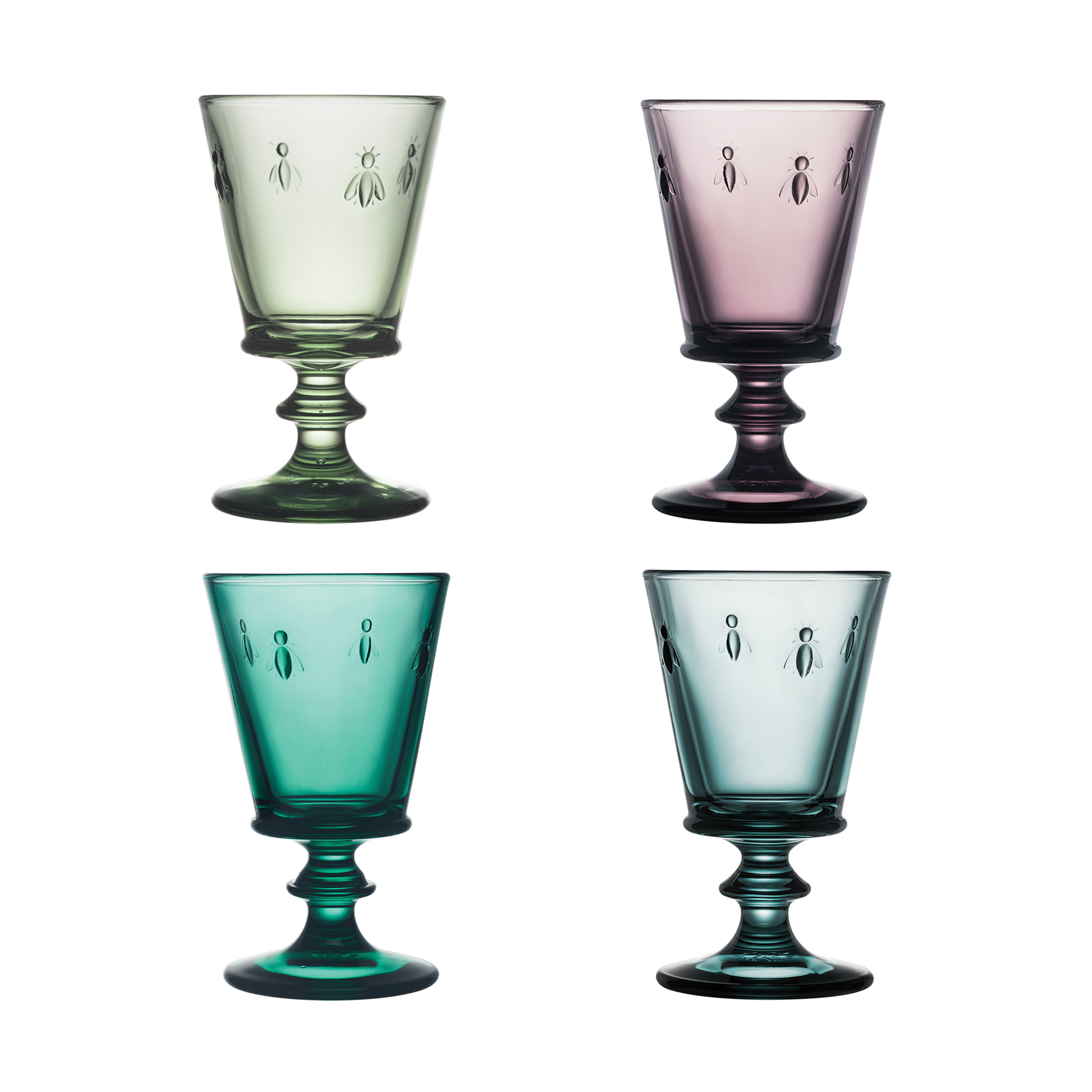 Lot de 4 Verres à Pied | 4 couleurs | 24cl | La Rochère